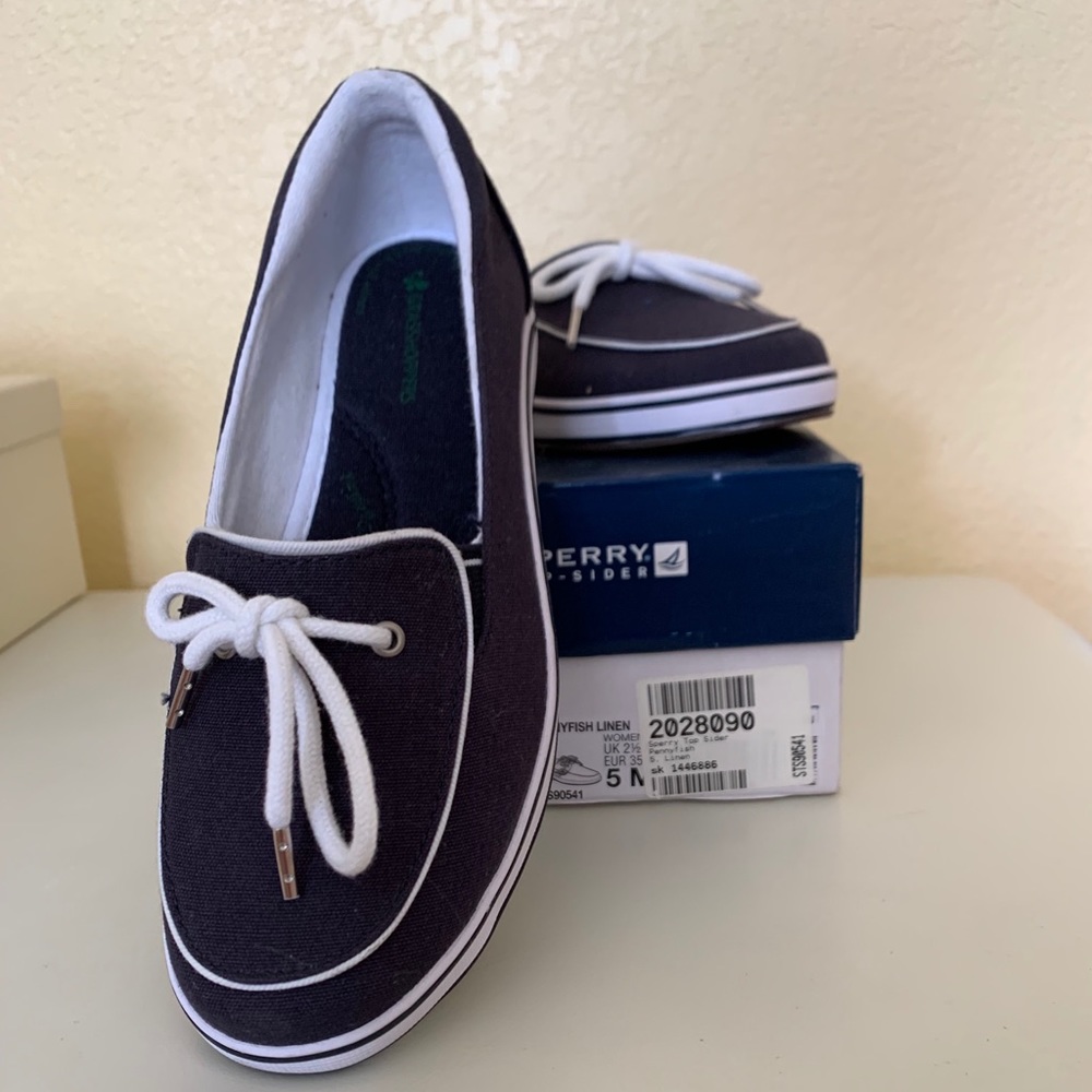 Speedy Pennyfish Linen (Navy, Dark Blue)